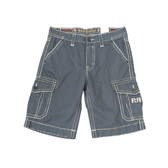 Rock Revival Mens Size 34 Classic Cargo 23 Shorts Thick Stitch Embroidered NWT - Picture 2 of 7